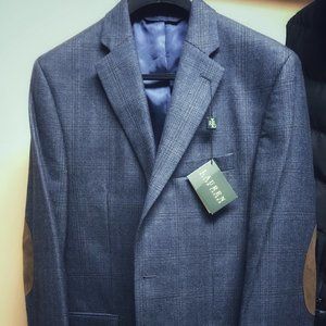 Ralph Lauren Windowpane Navy Blazer